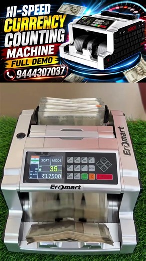 High Speed Currency Counter Machine | Full Demo ✨ #cash #countingmachine #shorts