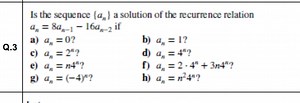 Is the sequence {an​} a solution of the recurrence relation an​... | Filo