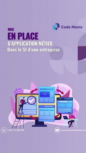 Vous êtes prêt(e) à booster votre business? Professionnels et PME de Tunis, ne cherchez plus! Que vous ayez besoin d’un logiciel ERP, CRM, gestion de stock, ou même d’un système de facturation customisé, je suis là pour transformer vos idées en solutions sur-mesure ! #CodeMania #development #erp #crm #logicielSi