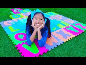 ABC song l Wendy pretend play learning alphabet w/ toys & nursery rhyme songs