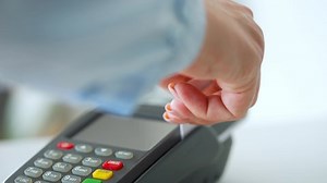 Woman Paying Contactless Credit Card Wireless Stock Footage Video (100% Royalty-free) 1088345179 | Shutterstock