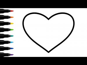 Heart Drawing for Kids | Easy Heart Drawing Step by Step | Cute Heart drawing &Coloring Tutorial