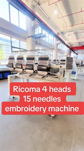 Discover the Ricoma 4-Head 15-Needle Embroidery Machine