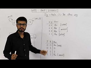 Gate 2008 pyq DIGITAL | Consider the following state diagram and its realization by a JK flip flop