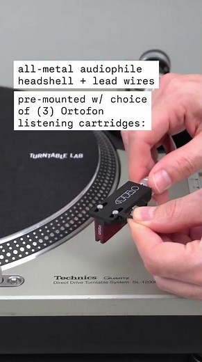 Pre-mounted Ortofon cartridge on all-metal audiophile headshell