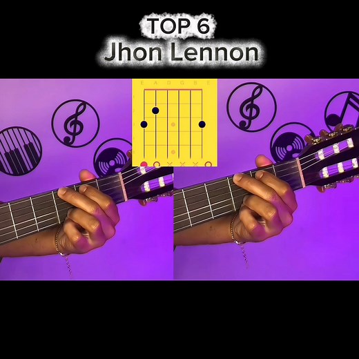 Top 6 - Jhon Lennon #guitarlessons #guitarra #acousticguitars #guitarsolo #guitar | Karaokevideoguitarlesson