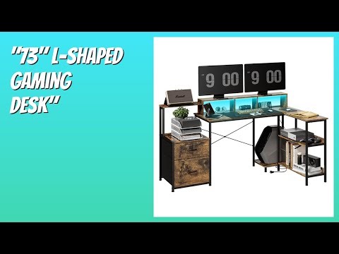 REVIEW (2026): "73" L-Shaped Gaming Desk". Features