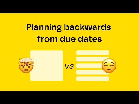 Plan backwards from due dates and never miss a deadline
