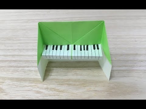 ピアノの折り方（立体）【簡単折り紙レッスン】