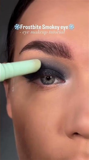 Frosting Smokey Eyes Makeup Tutorial ✨ Icy Glam Eye Look.#shortsviral #shorts