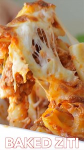 This Baked Ziti is an easy, saucy, cheesy pasta casserole with all of the great flavors of Lasagna, but so much easier. RECIPE: https://natashaskitchen.com/baked-ziti/ | NatashasKitchen.com