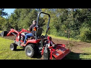 #86 Tilling Garden With First Time Operator: A Woods RTR 48.30 On Massey GC1710 Sub Compact Tractor