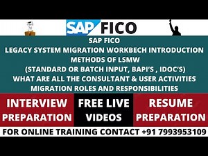 SAP FICO LSMW COMPLETE INTRODUCTION CLASS, REAL-TIME LSMW DATA MIGRATION METHODS
