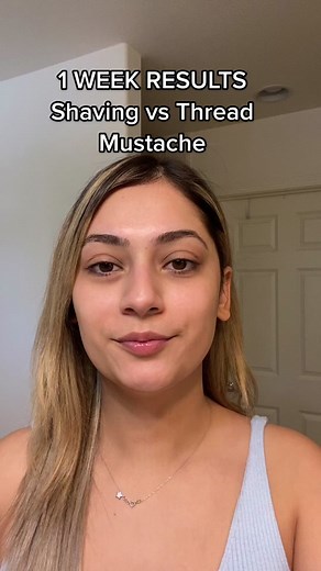1 Week growth results from threading vs shaving your upper lip hair (mustsche) Note: I demonstrated the benefits of threading my upper lip. Unfortunately it was done OVER my shave from the week before, therefore there were still hair growth coming out this week from the previous. Overall threading helps the hair come back finer & with lighter hair! Less green shadow & casting #facialhairremoval #facialhairremovalforwomen #shavingmustache #shavingface #threadingmustache #threadingface