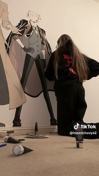 Drawing an Anime Mural: Day 8 Progress Update