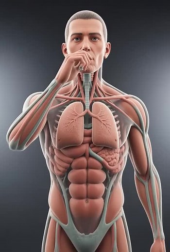 Smoking Effects on Lungs: 3D Human Body Anatomy