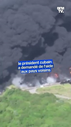 Cuba: les images de l'impressionnante explosion d'un dépôt pétrolier frappé par la foudre