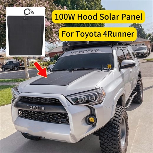 ⚡️Update your 4Runner with Lensun 100w hood solar panel. It's the perfect solution for keeping your battery topped off and extending its life🔋. And it's easy to install it on your vehicle hood🛠️. 🔥Lensun hood solar panel is your ultimate companion for off-road adventures, whether you're camping, overlanding, or simply escaping into the wild. It's not just a solar panel; It's your ticket to boundless energy, wherever your heart desires. ⛺️🔋 🚗Available for 260＋ car models. Order your vehicle'