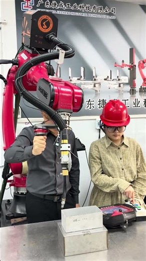 Drag-and-drop welding robot.#welding #industry #stamping #robot #polish