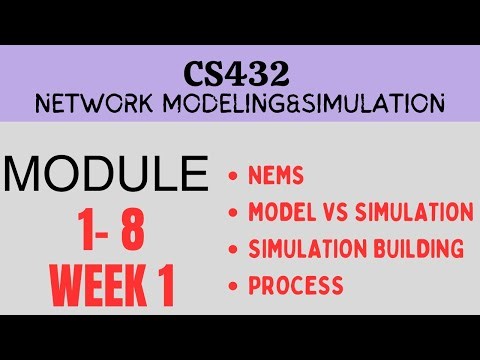 CS432 Network Modeling and Simulation Week 1 Topic 1 TO 8
