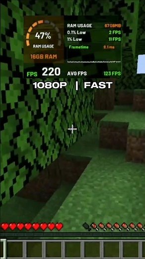 Minecraft 1080p Test on Low End PC | Ryzen 3 3200G Vega 8 | #shorts #minecraft