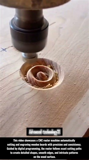 Automated Wood Cutting and Engraving with a CNC Router !! #innovation #advancedtechnology31