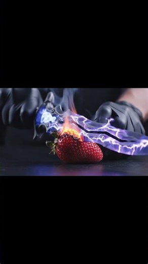 Energy Sword Strawberry ⚔️🍓 | Epic Sci-Fi Cutting ASMR