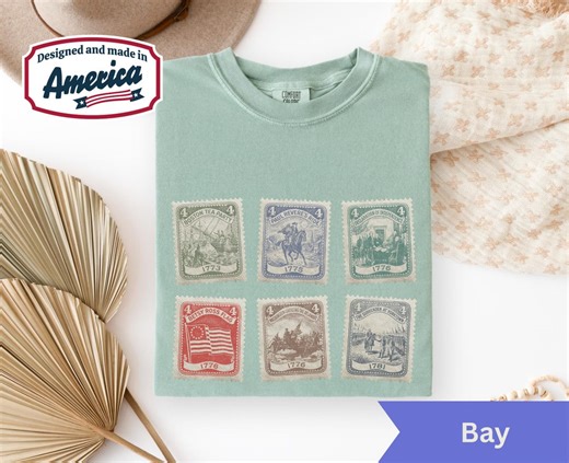 America 250th Anniversary Shirt, Patriotic USA Celebration Tee, Vintage Stamp Comfort Colors Tshirt, Gift for Him Her, 4th of July Apparel - Etsy UK