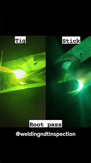 TIG VS STICK welding skill! #shorts #ytshorts ‪@WeldingNDTInspection‬