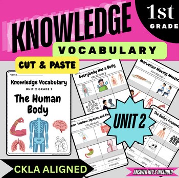 CKLA-Aligned 1st Grade Vocabulary Cut and Paste Activities | Unit 2: Human Body