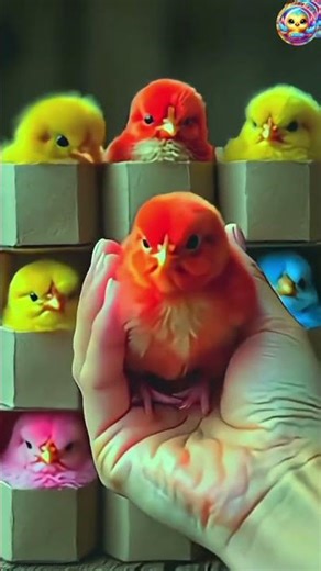 Colorful Chick Baby Chicks Chirping 🐣 #birds #animals
