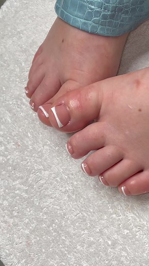 Frenchies Toes Nail Design: Pink French Tip Pedicure Tutorial