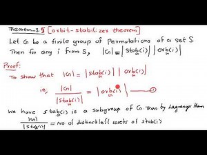 Orbit Stabilizer Theorem-proof