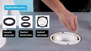 RV Toilet Flange for Replacement 385345892/SE345892 Socketed Floor Flange for RV Toilets and Home Toilets with 3/4/5-Inch Drain Pipe - White