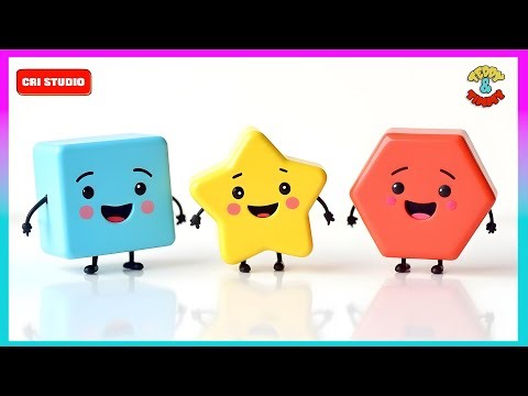 Colors for Kids - Red | Shape Names - Square | Shapes & Colours Video for Toddlers & Preschoolers