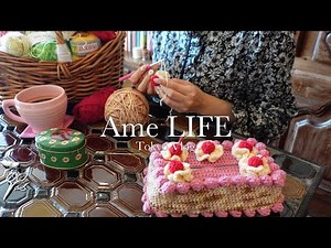 vlog ｜Daily routine of knitting and going to the accessory shop🌸｜Easy Crochet