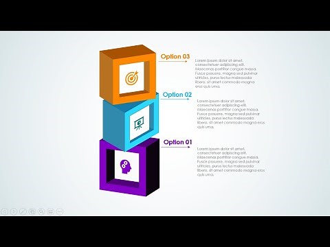 Create 3D Square options Slide Design in PowerPoint | 3 Options Slide