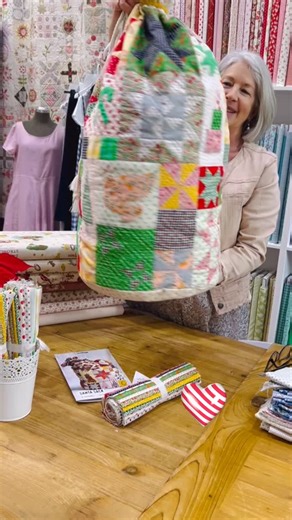 Bella Fabrics on Instagram: "How awesome Santa Sack by Jen Kingwell Designs. 🎄 We have fabulous starter kits available to make this Sack !! See ‘link in bio’ #bellafabrics #santasack"