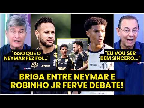 "VOCÊS NÃO ENXERGAM ISSO??? Cara, o NEYMAR..." BRIGA com ROBINHO JR em TREINO DO SANTOS GERA DEBATE!