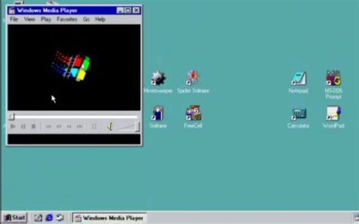 用Windows 98模拟器Windows Media Player