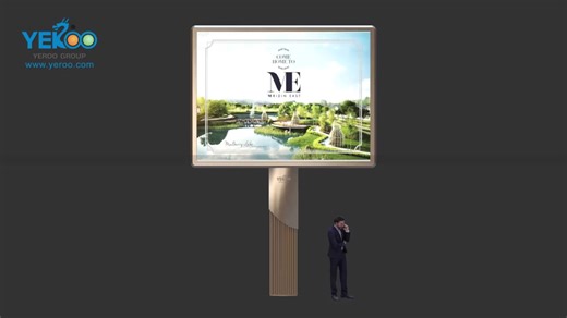 Unipole P4 Full Color LED Display Billboard Outdoor Digital AD for Airport Use Steel Structure Animation Graphic Functions OEM