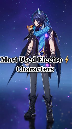 Most Used Electro Characters ⚡️in Genshin Impact #genshinimpact #viral #hoyoverse #virlashort