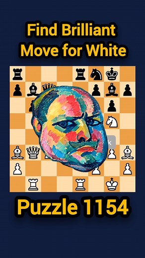 4 comments | Find Brilliant Move for White | 1154 #chess #shots...