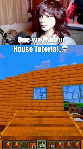 One-way Mirror House Tutorial...💀 #minecraft