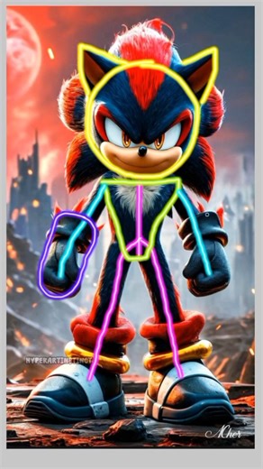 Hyper Art Instinct on Instagram: "Drawing Shadow 😉 from Sonic the hedgehog 3 #sonicthehedgehog #reels #drawing #shadow"