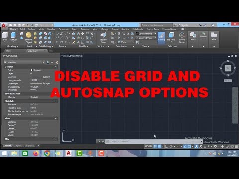 HOW TO DISABLE GRID OPTIONS IN AUTOCAD| AUTOCAD TUTORIALS