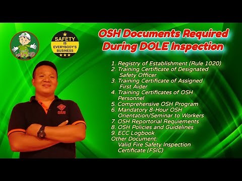 OSH Documents Required During DOLE Inspection