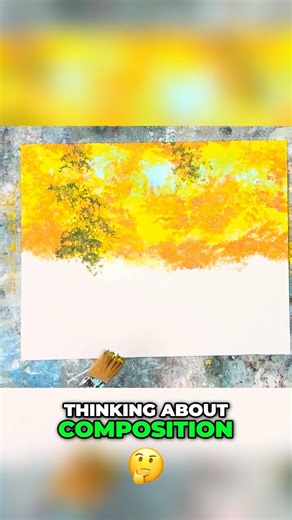 I Painted a REALISTIC Fall Scene with Just a Few TRICKS