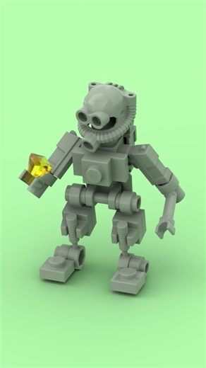 Building LEGO Minifigures - Gray Mini Robot