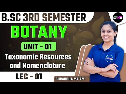B.Sc 3rd Semester Botany | 3rd Semester Botany Unit-1st Taxonomic Resources And Nomenclature Lec-01